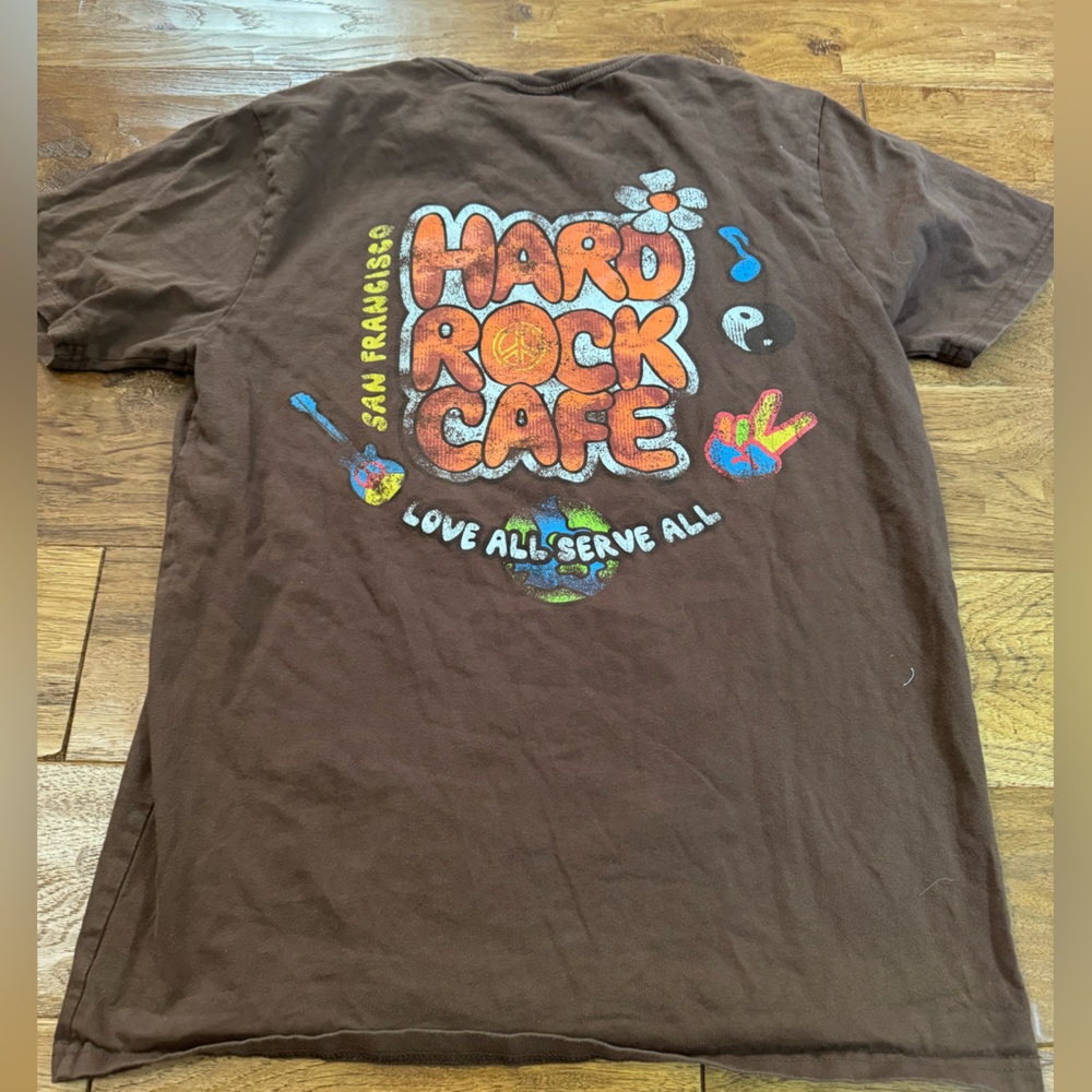PacSun Brown Hard Rock Cafe Graphic Tee